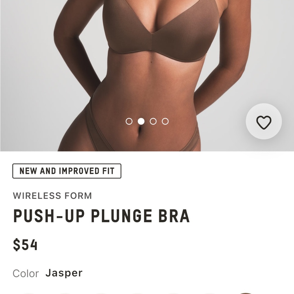 SKIMS Push-Up Plunge Bra - Brown